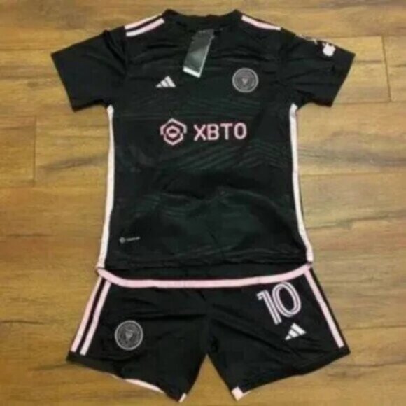 2023 Inter Miami Away #10 Messi Soccer Jersey and Shorts Set - Kids - Picture 2 of 4